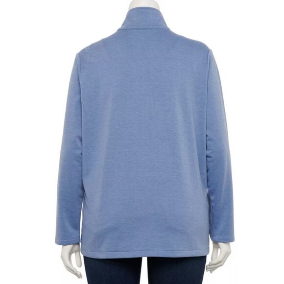 Croft & Barrow Zip-Front Fleece Jacket 1X - Picture 3 of 9